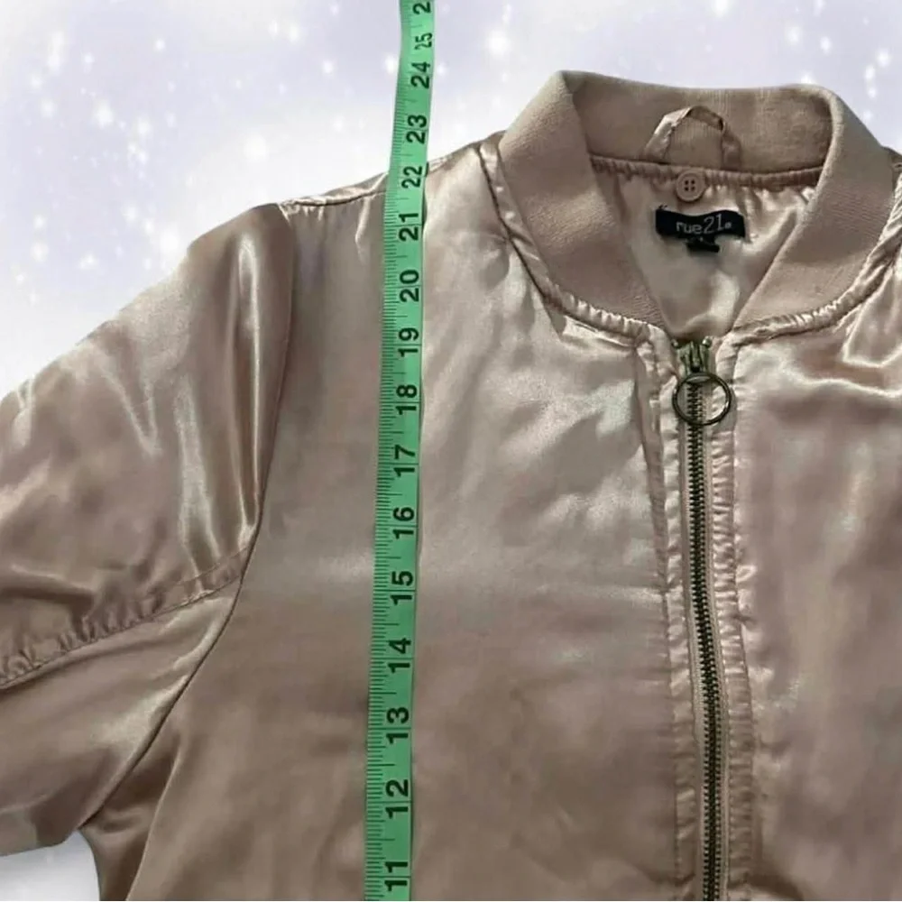 Rue21 Pink Satin Bomber Jacket - Picture 5 of 7